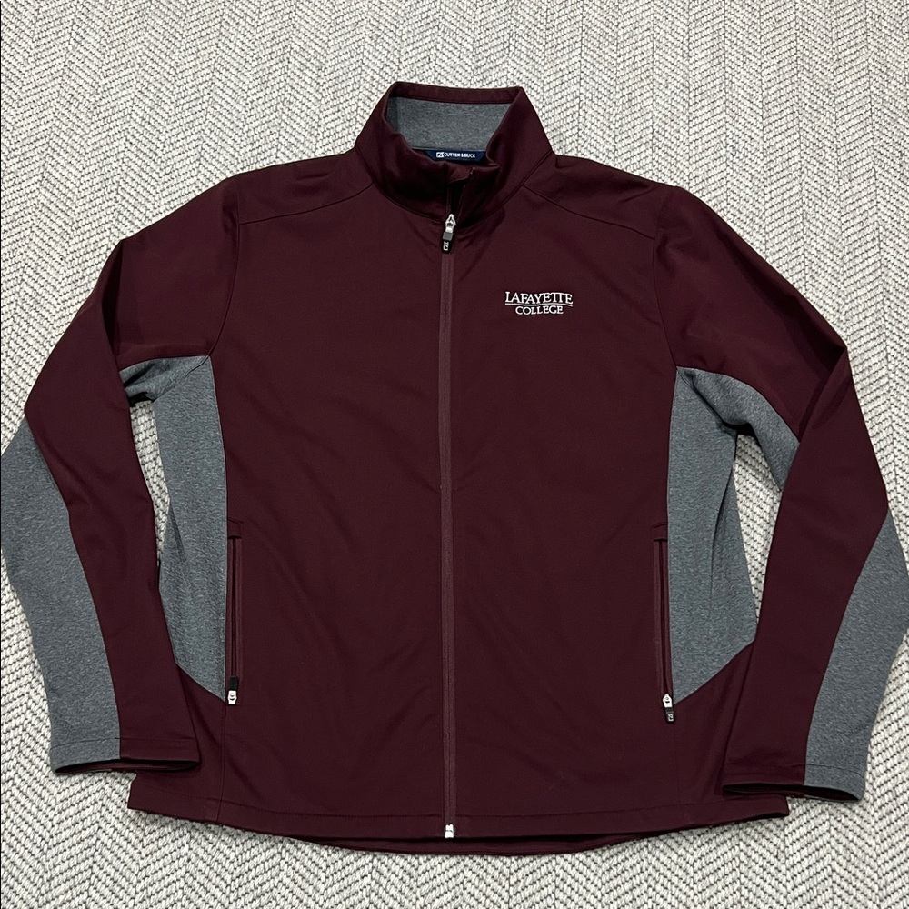 Cutter & Buck Men's Burgundy and Gray Lightweight Jacket